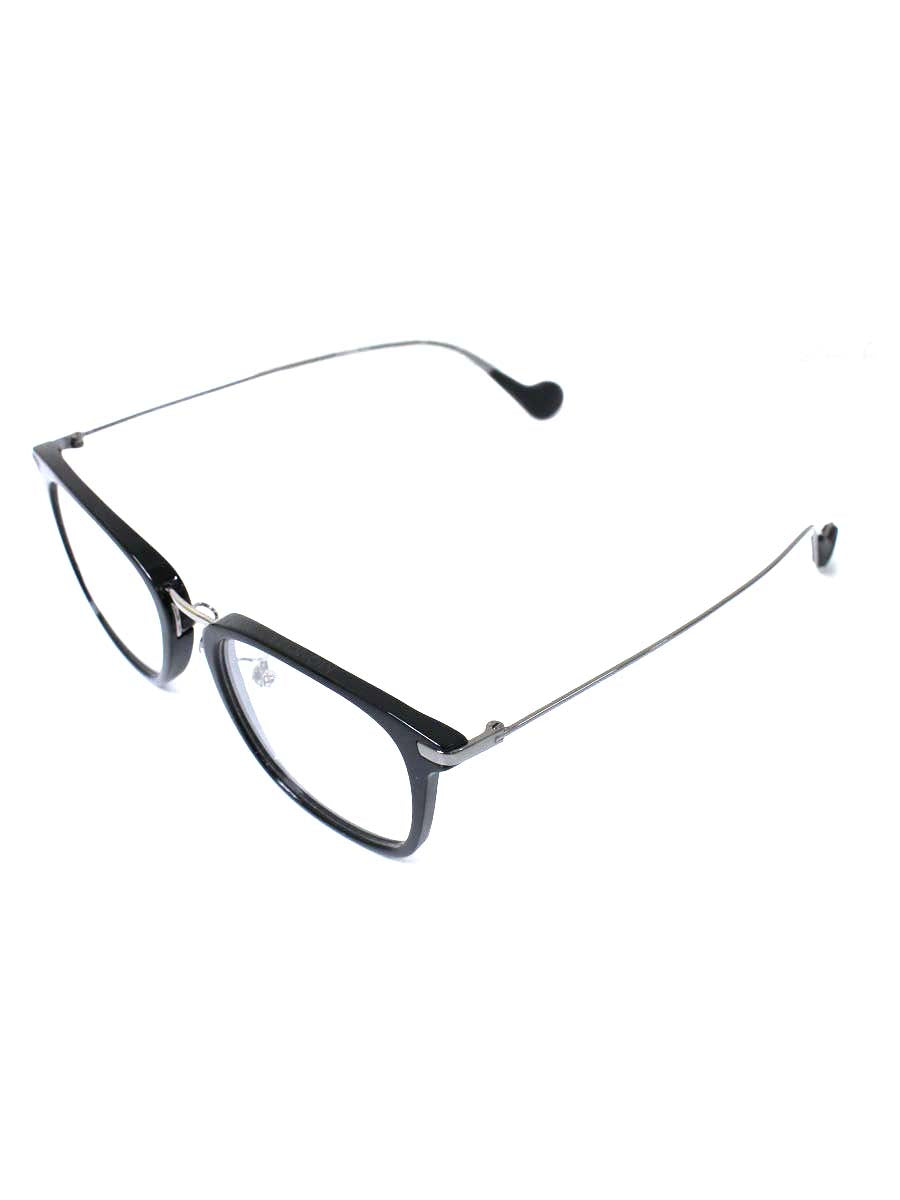 モンクレール ML5075-D メガネ 眼鏡 ブラック アジアンフィット ガンメタル IT81PUFMG048