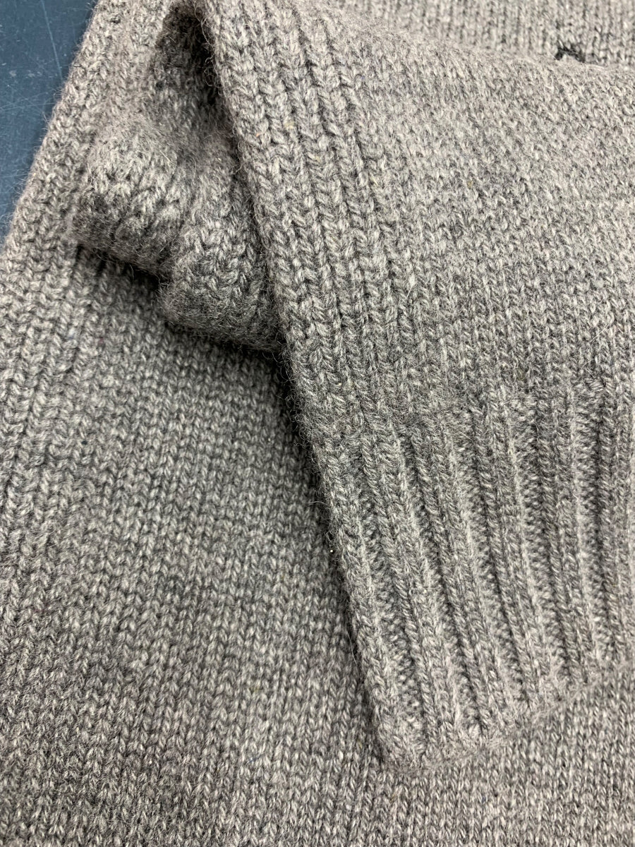 エルメス クォーターバッシュ マフラー グレー レザーパッチ 23AW IT0AUNAFO75O 【SALE】