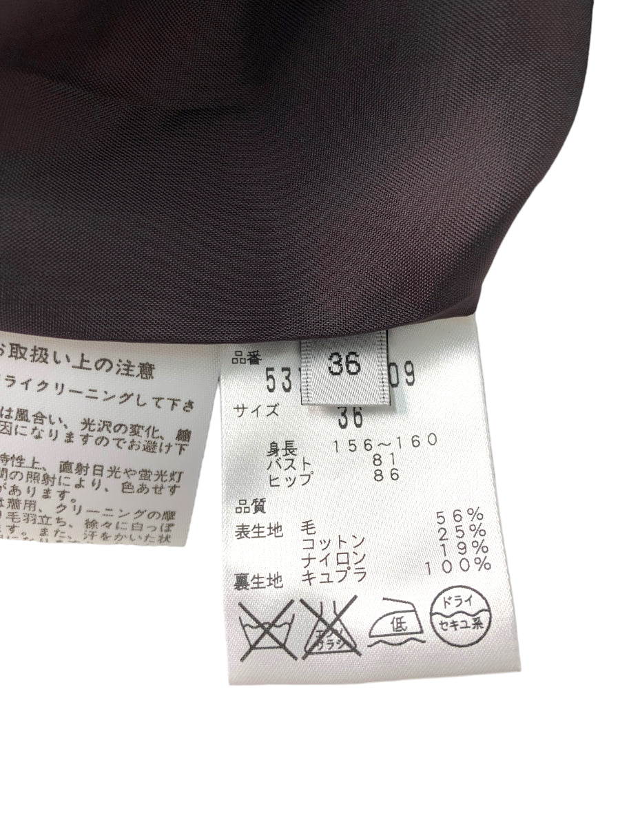 アドーア 531240109 ワンピース 36 ブラウン ウール トラ柄 IT4V3LKOZL2A 【SALE】