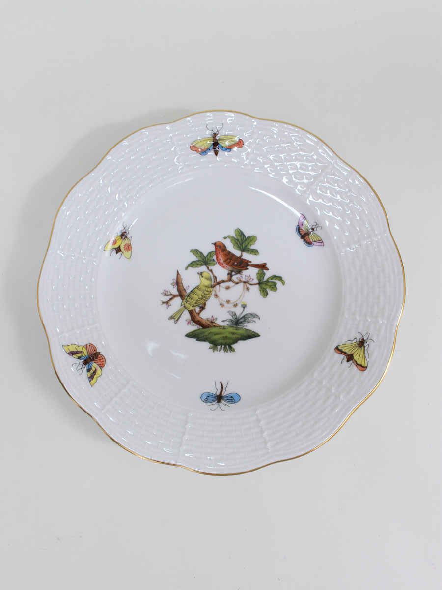 ヘレンド カップ&ソーサー ロスチャイルドバード デミタスカップ&ソーサー&プレート 2客