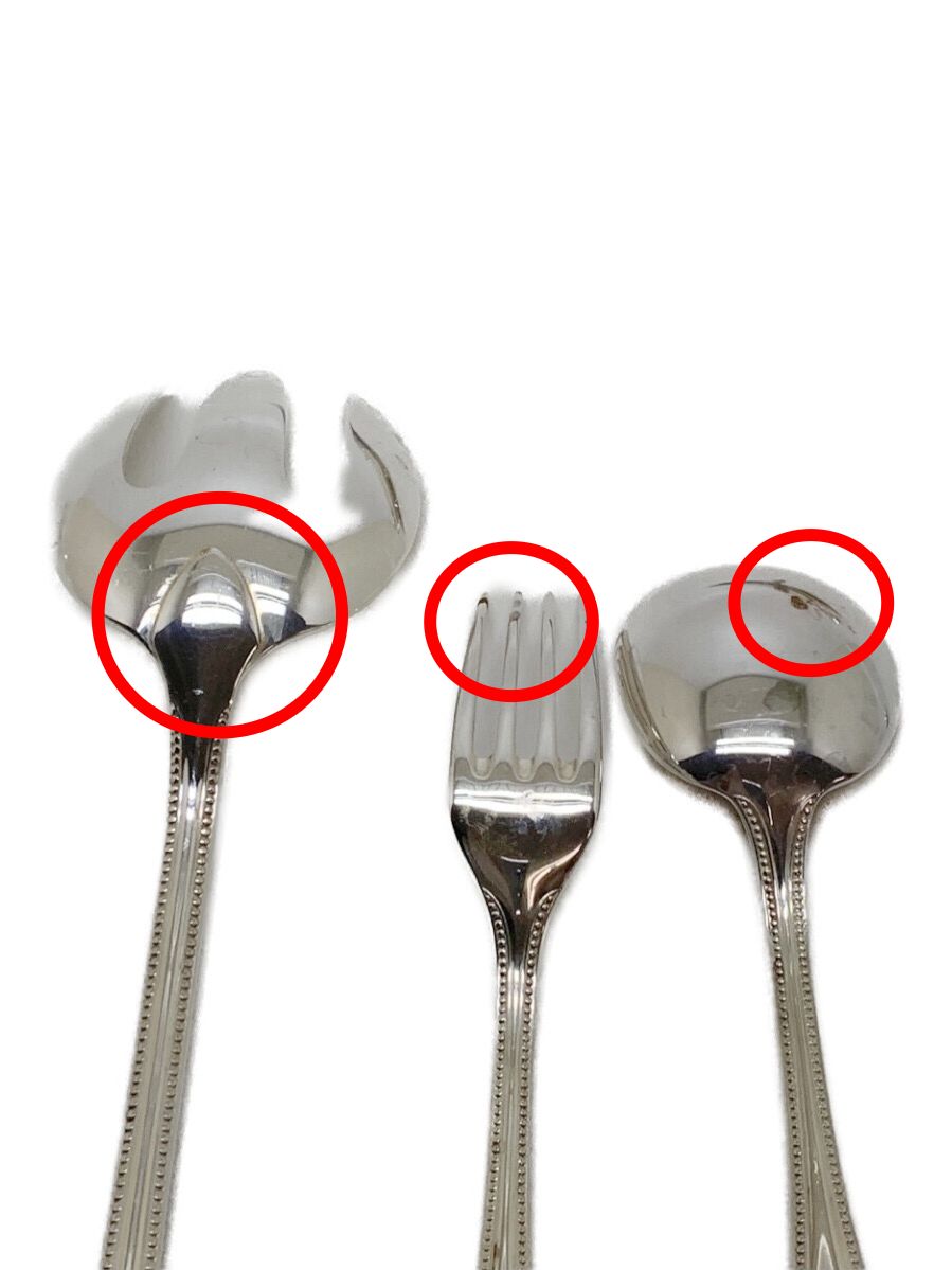 クリストフル カトラリー パール シルバープレート ディナーセット30本 サービングフォーク サービングスプーン