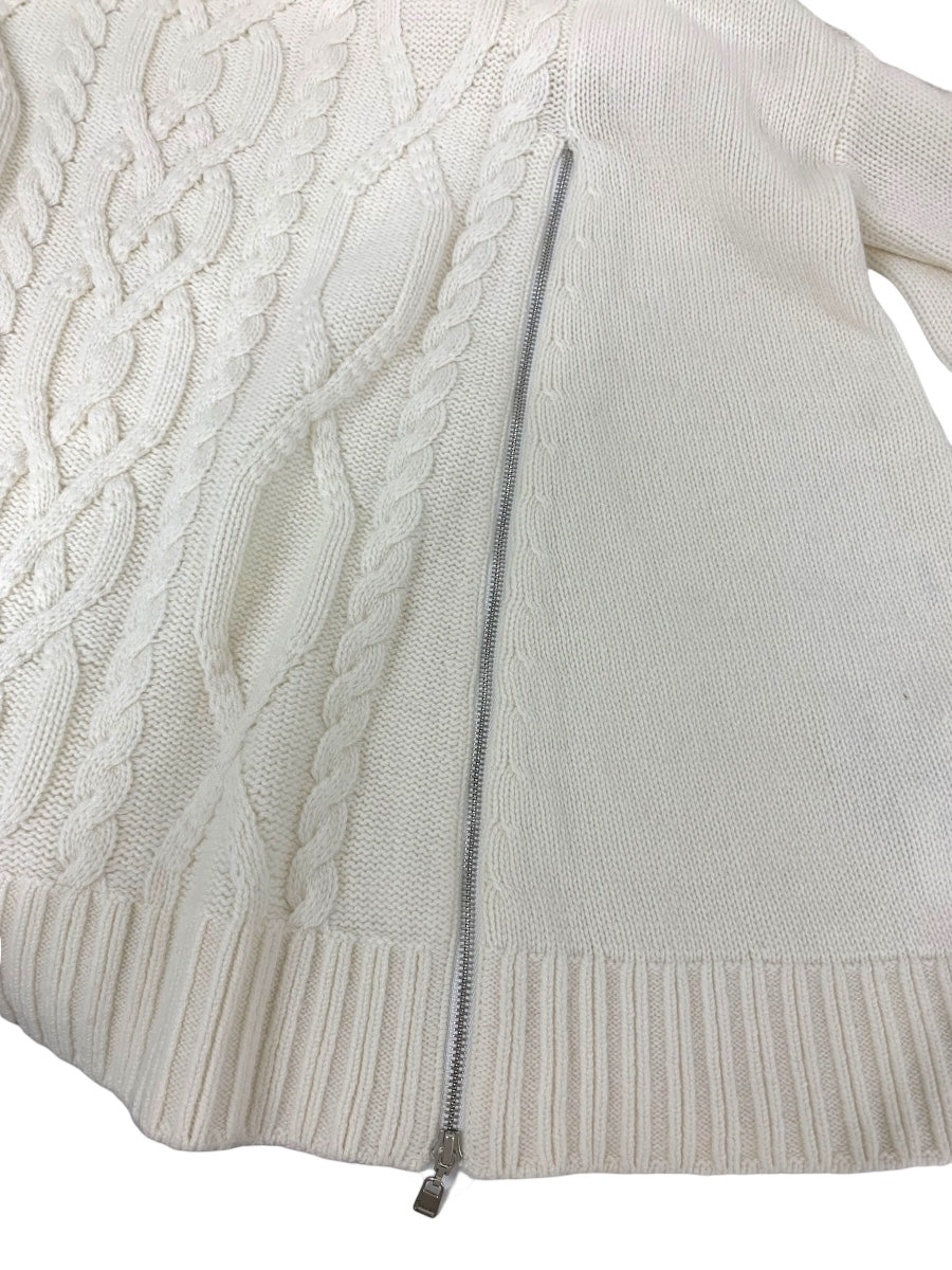 アディアム Acorns Top 43057 ニット S ホワイト ジッパー カシミヤ ITBX2VSDK8X0 【SALE】