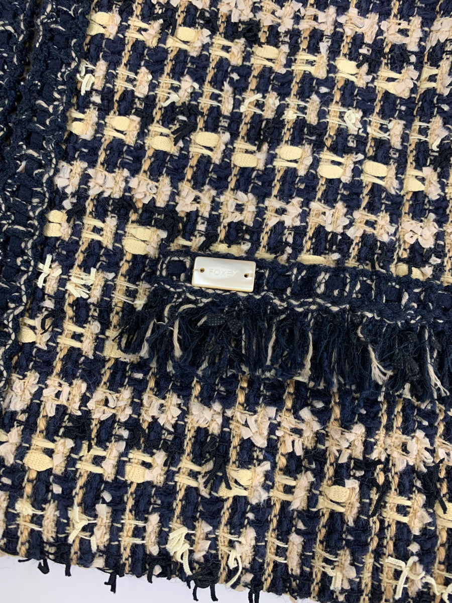 フォクシーブティック 43609 ジャケット 38 ブラック ツイード ITE9OQDIB10G