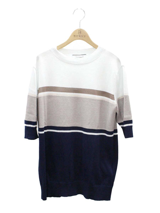フォクシーニューヨーク Stripe Mix Sweater 35671 ニット トップス 42 ブルー ITP3VLP5AYV5