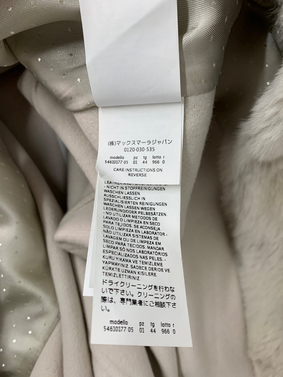 ウィークエンドマックスマーラ 54610177 コート 44 アイボリー ファー付き 羊毛 ITOHMX8KKQYW 【SALE】