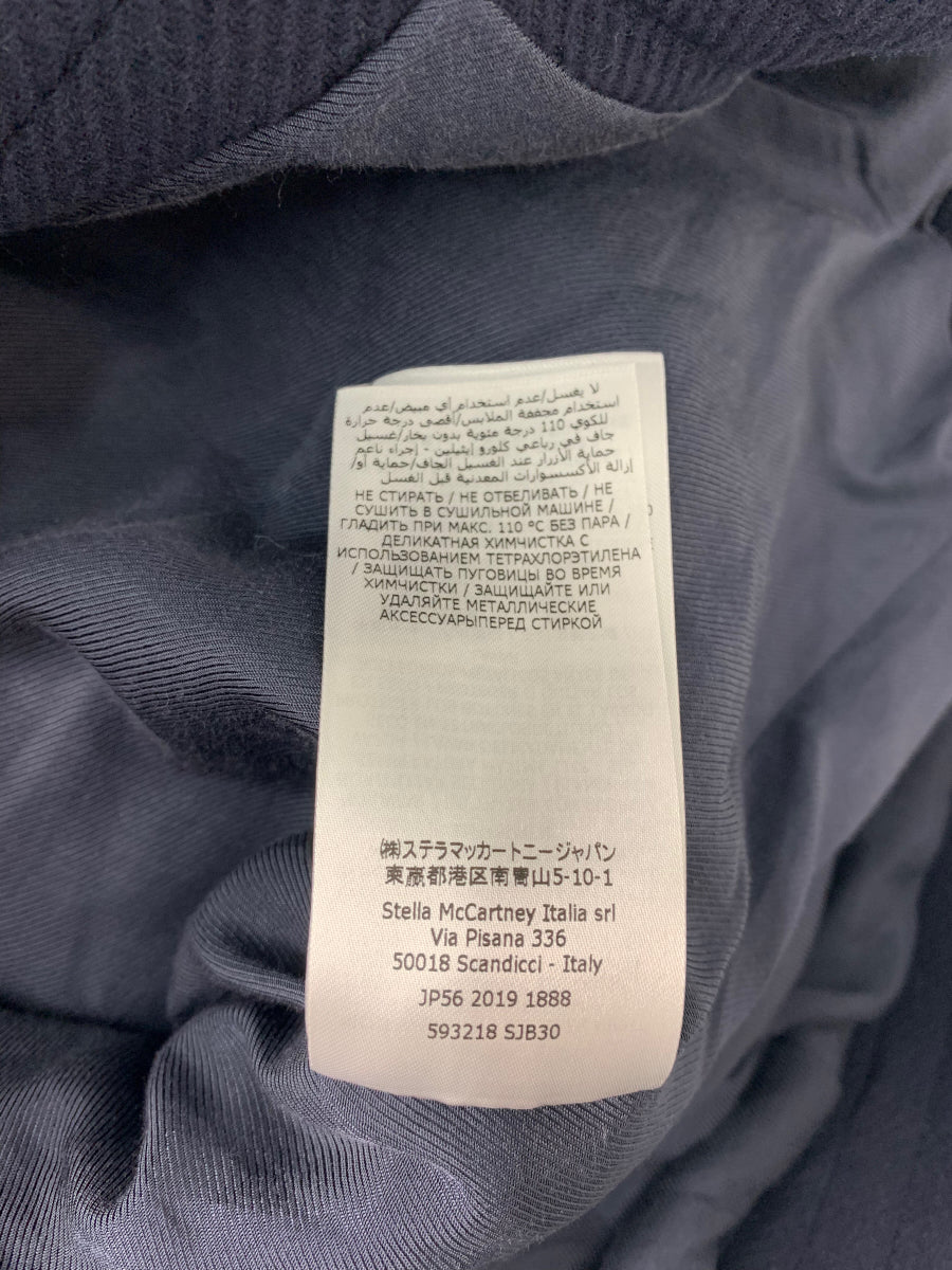 ステラマッカートニー 593218 SJB30 ベスト 46 ネイビー ハイネック ウール ビッグサイズ ITG4H38S2G5C 【SALE】