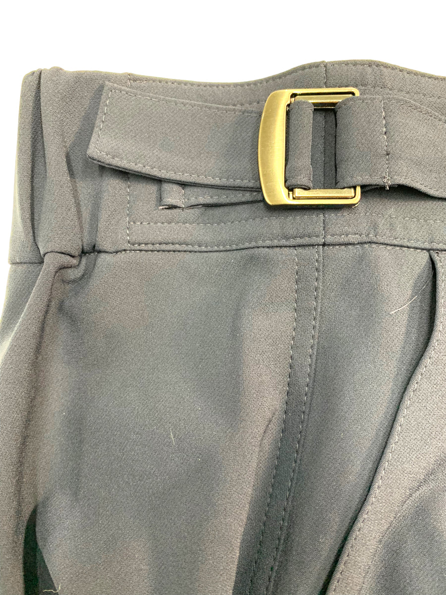 ルネ 6115070 パンツ 36 ネイビー ウエスト両サイド ベルト ITX8KBOKSRTI