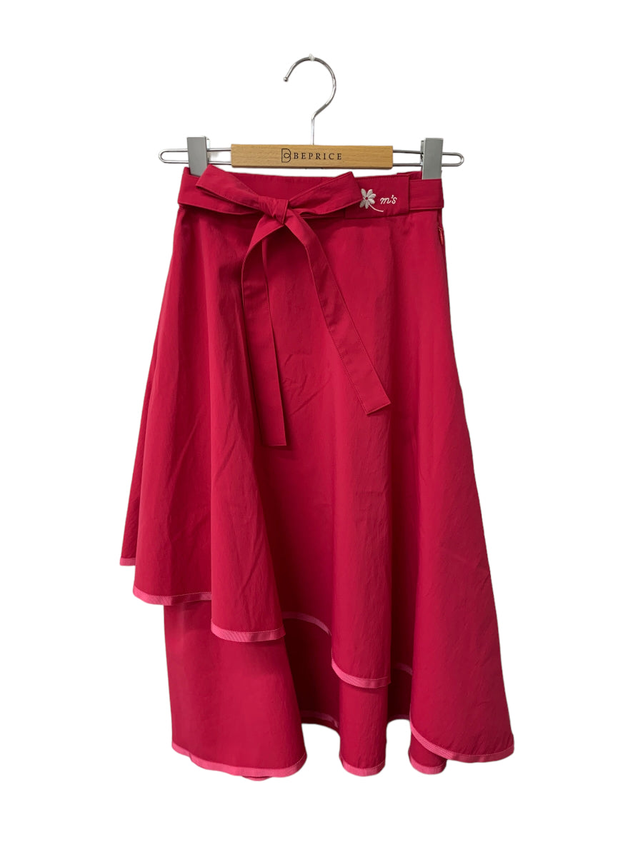 エムズグレイシー 117330 スカート 36 ピンク フラワー刺繍