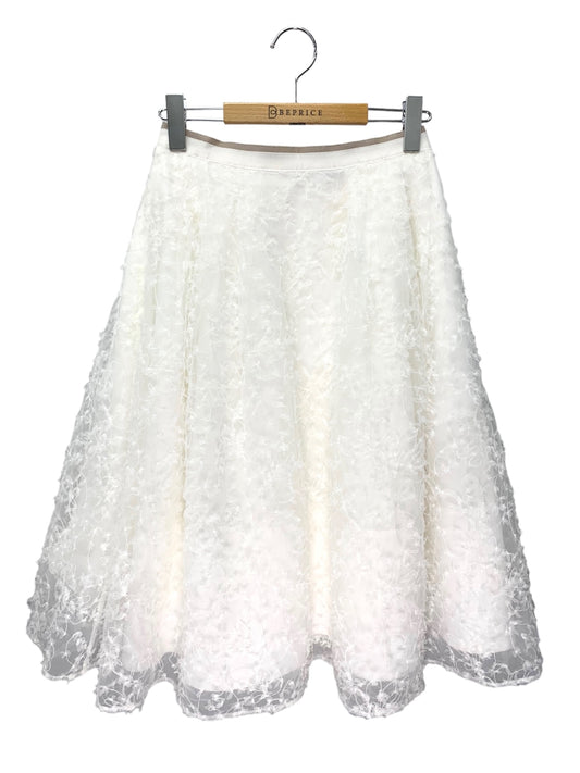 フォクシーブティック Skirt Manoir 39683 スカート 38 ホワイト フラワーモチーフ ITZ9Z9YUEQ1O