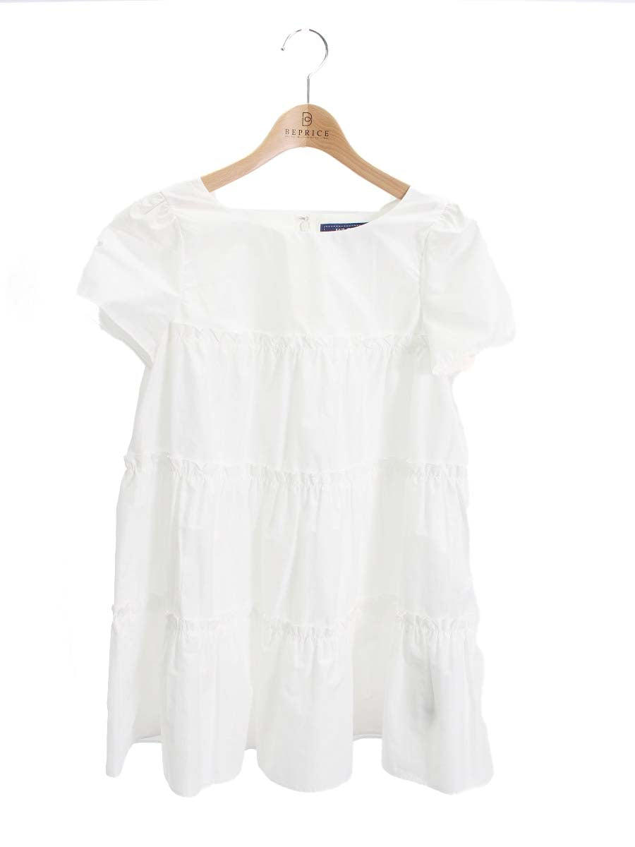 エムズグレイシー 910313 Tシャツ カットソー 36 ホワイト リボン フリル ITVBYMJ50K96 – ビープライス