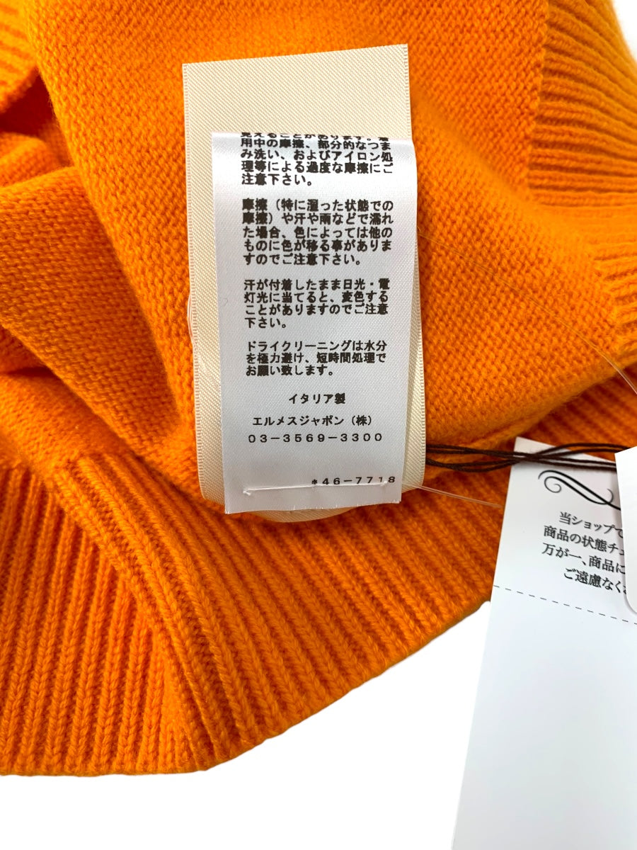 エルメス "Funny Ice Cream" short-sleeve sweater 4E2626DB2036 ニット セーター 38 オレンジ ITK5LZAUDI0D 【SALE】