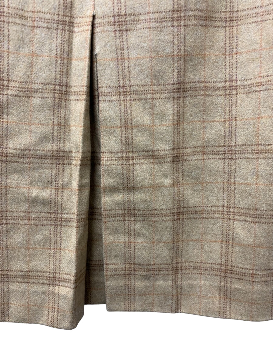 マックスマーラ スカート 40 ベージュ ウール混 チェック IT7XQYMI0M4O 【SALE】