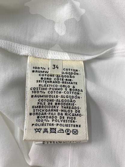 エルメス Tシャツ 34 ホワイト カデナ刺繍 ポケット 21SS ITP240VL1VD4