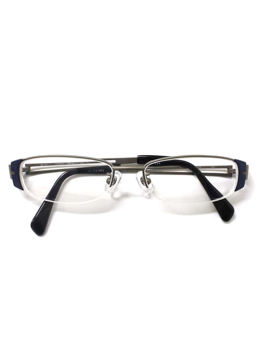 未使用 増永眼鏡(株) KOOKI 眼鏡 メガネフレーム 種別: ハーフリム サイズ: 52□19-140 材質: TIITANIUM 型式: V-258 管理No.11013