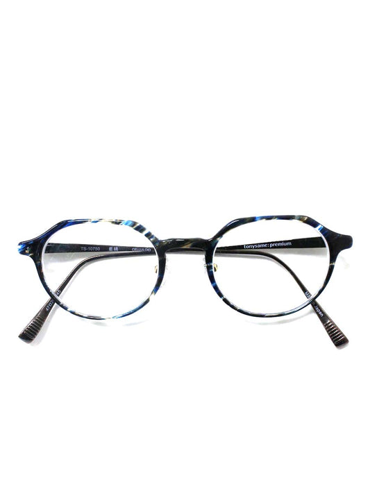 トニーセイム TS10750 メガネ ブルー 眼鏡 藍縞 セルロイド ITGM295O41O8