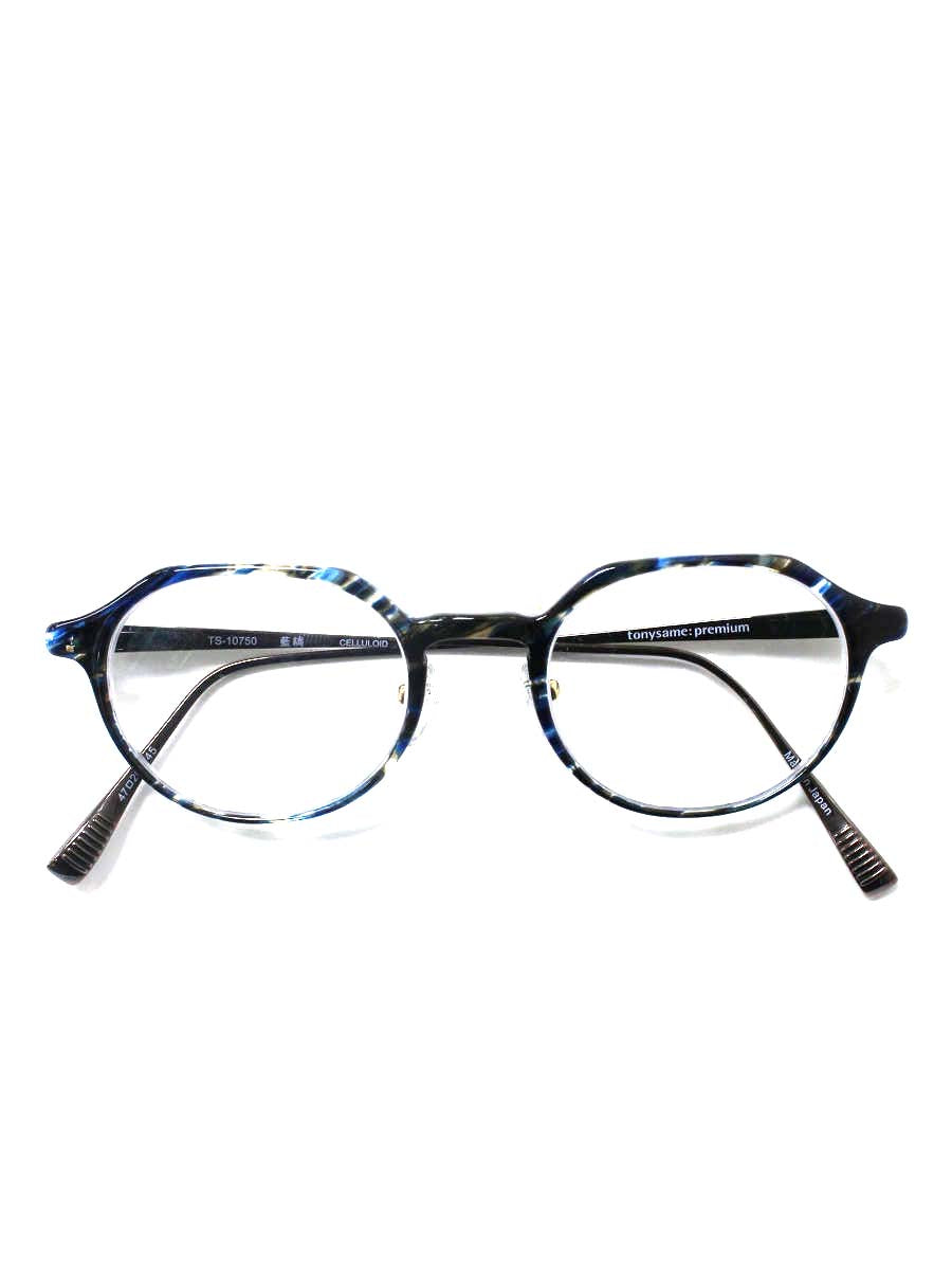 トニーセイム TS10750 メガネ ブルー 眼鏡 藍縞 セルロイド ITGM295O41O8