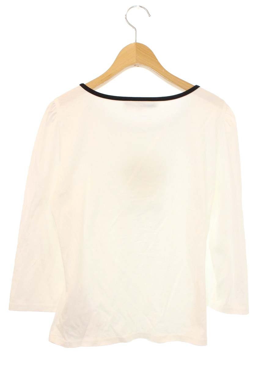 エムズグレイシー 115316 Tシャツ カットソー 40 ホワイト フラワーモチーフ ITNH5BB905XW