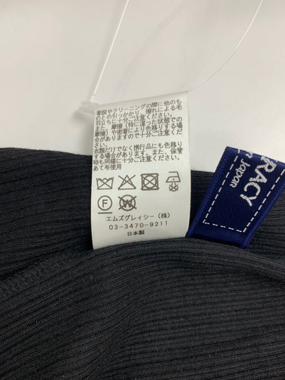 エムズグレイシー  袖ふんわりカットソー 515517 トップス 38 ブラック パフスリーブ リボン ITVR9AHPSV5Z