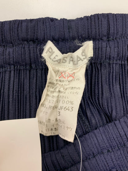 プリーツプリーズイッセイミヤケ PP04-JF643 イージーパンツ 3 ネイビー ITK0N0XMUTZS