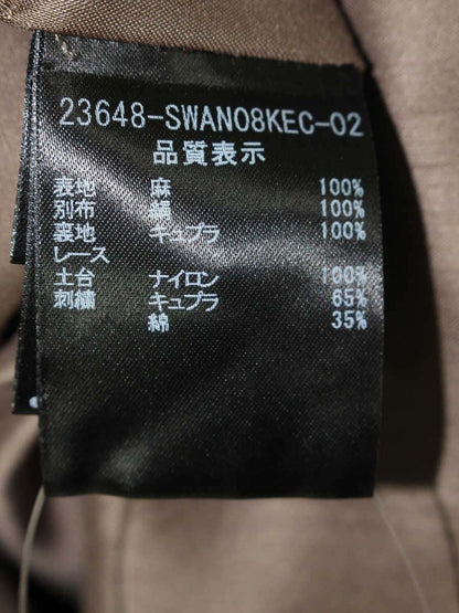 フォクシーブティック 23648 ワンピース 40 ブラウン ワンピース リネン IT91S6K9N6Z9 【SALE】