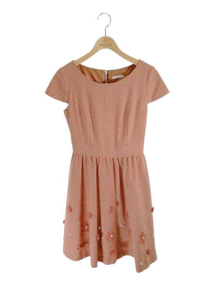 アベニールエトワール ワンピース ビジュー ツイード パニエ付 総柄 半袖 34 【SALE】