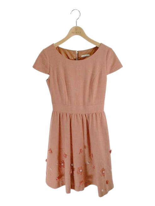 アベニールエトワール ワンピース ビジュー ツイード パニエ付 総柄 半袖 34 【SALE】