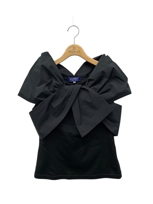 エムズグレイシー 515341 トップス 38 ブラック リボン ITS6TF3KEP9C