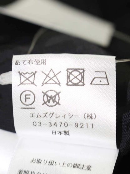 エムズグレイシー 011123 ワンピース 38 ブラック フラワーモチーフ シフォン リボン ITM629MJ8ZDK