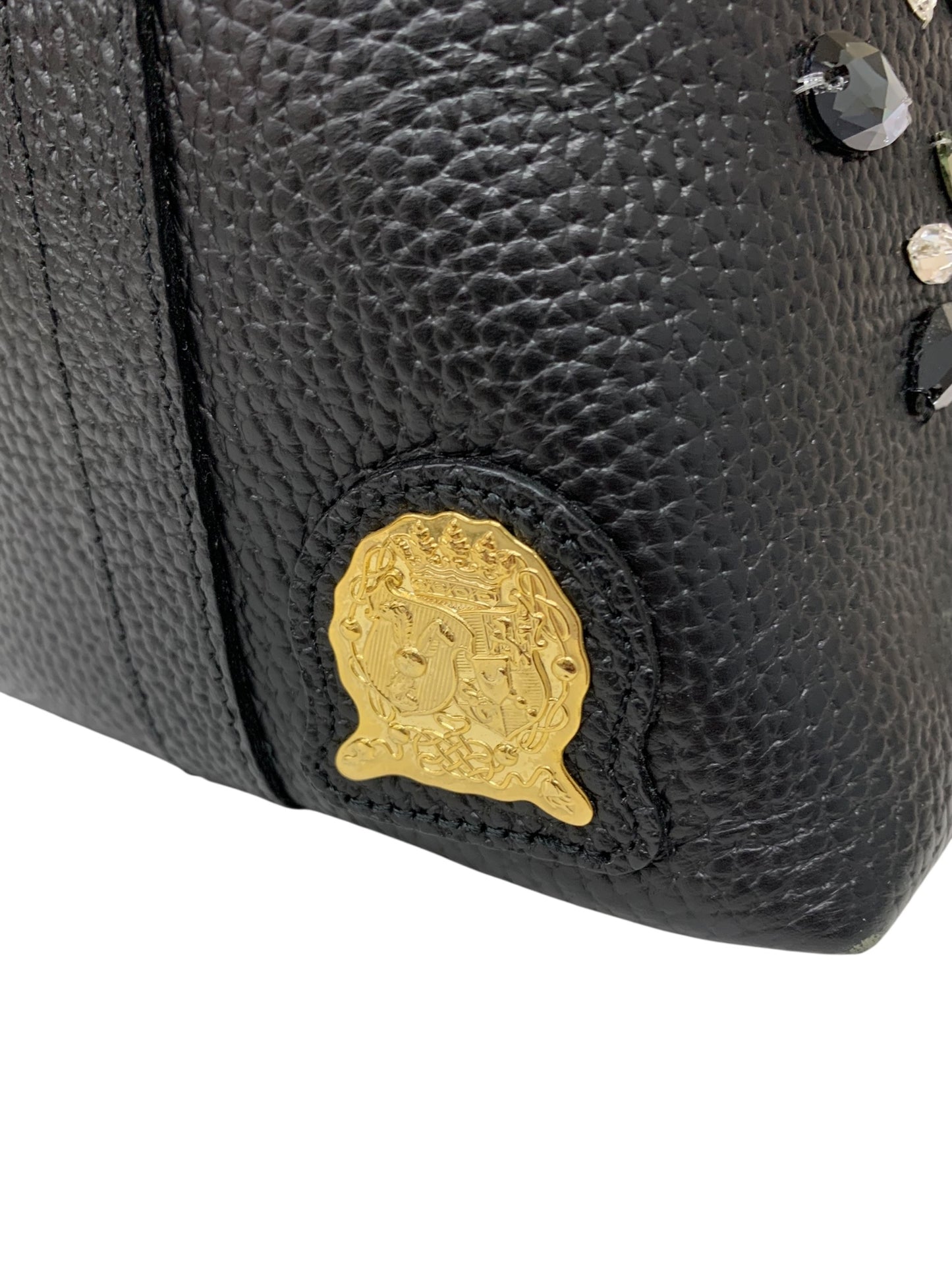 エーディーエムジェイ ハンドバッグ ブラック レザー スワロフスキー 2WAY IT9911WYM4UW 【SALE】