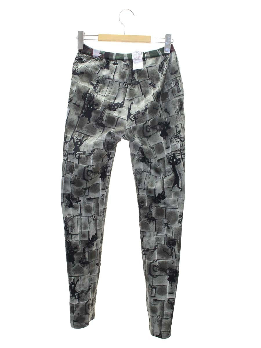 アルベロベロ 718858 パンツ M グリーン アニマルモチーフ リバーシブル ストレッチ ITZO4ES44894