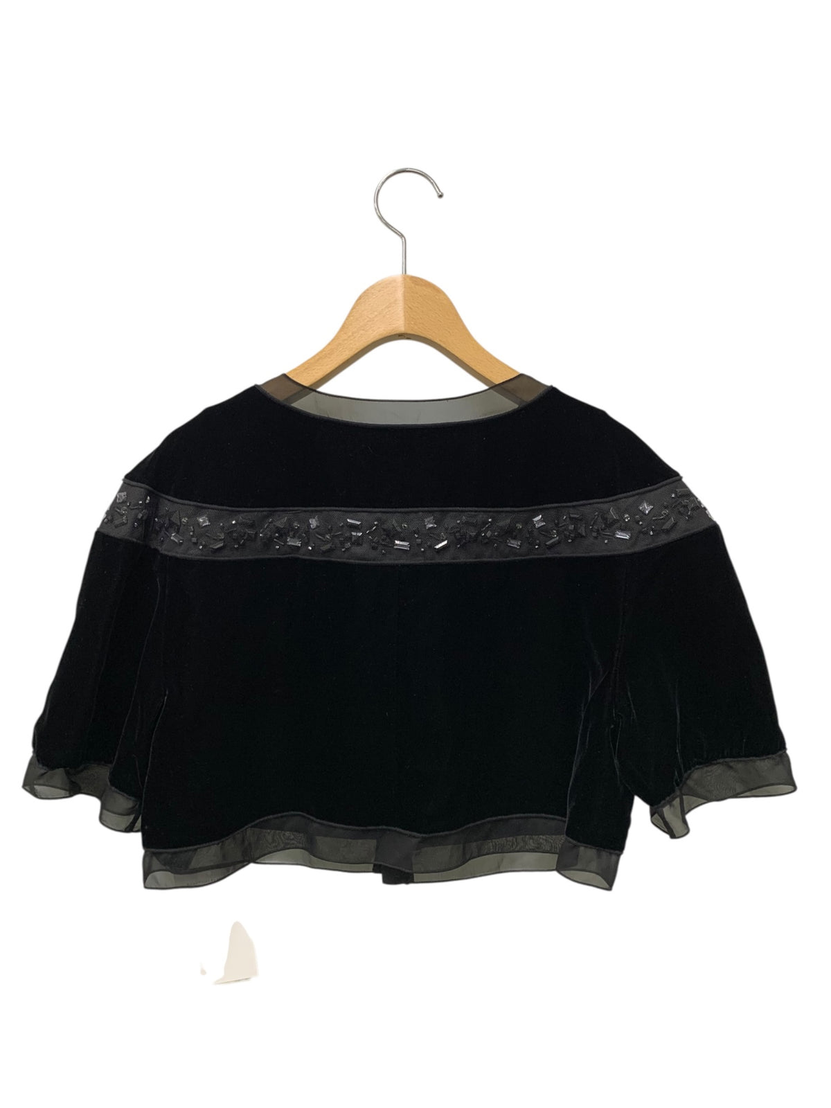 フォクシーブティック Bolro Jewel Velvet 37365 ノーカラージャケット 38 ブラック ITRX1PQZQPEA