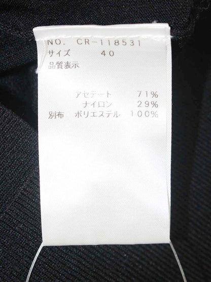 エムズグレイシー 118531 カーディガン 40 ブラック フリル IT9Q87M101D6