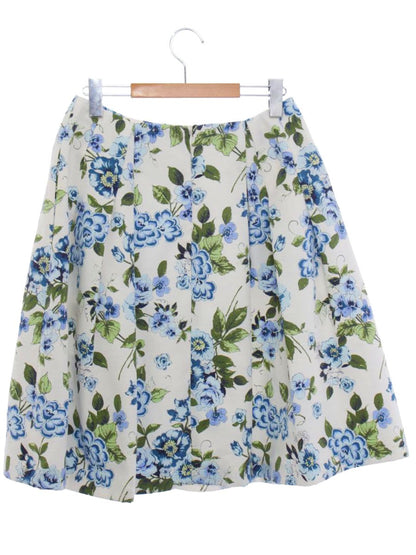 ポンヌフ AI1057 スカート 2 ブルー フラワーモチーフ IT0IWXXECU1I
