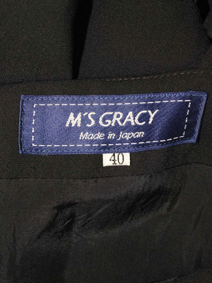 エムズグレイシー 111117 ワンピース 40 ブラック ティアード メッシュ ITMKUB4AQH0D