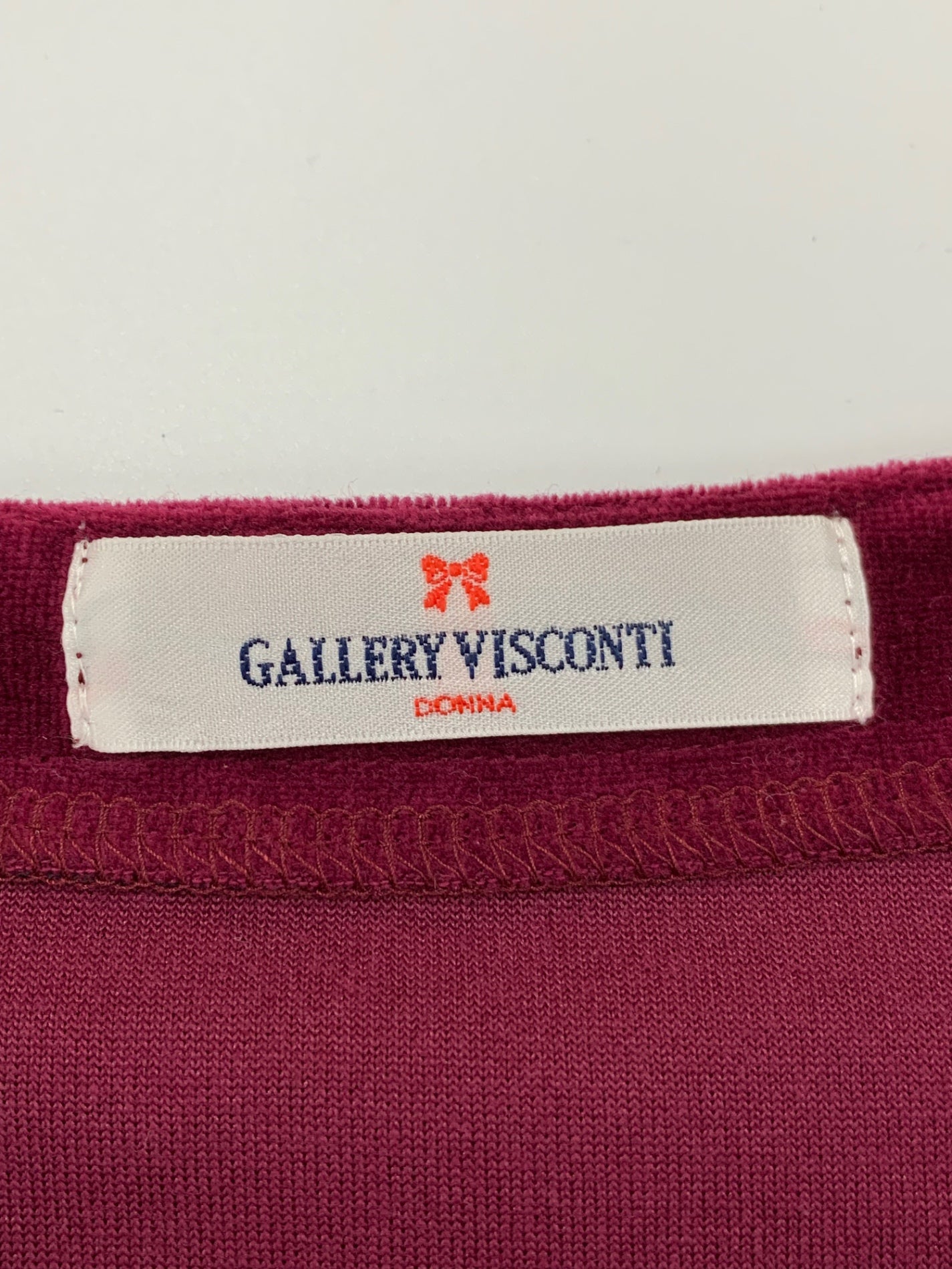 ギャラリービスコンティ 1391852 トップス 2 ワインレッド ベロア  リボン ITO7EIJ4DPGI 【SALE】