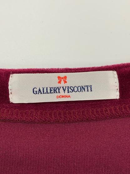 ギャラリービスコンティ 1391852 トップス 2 ワインレッド ベロア  リボン ITO7EIJ4DPGI 【SALE】