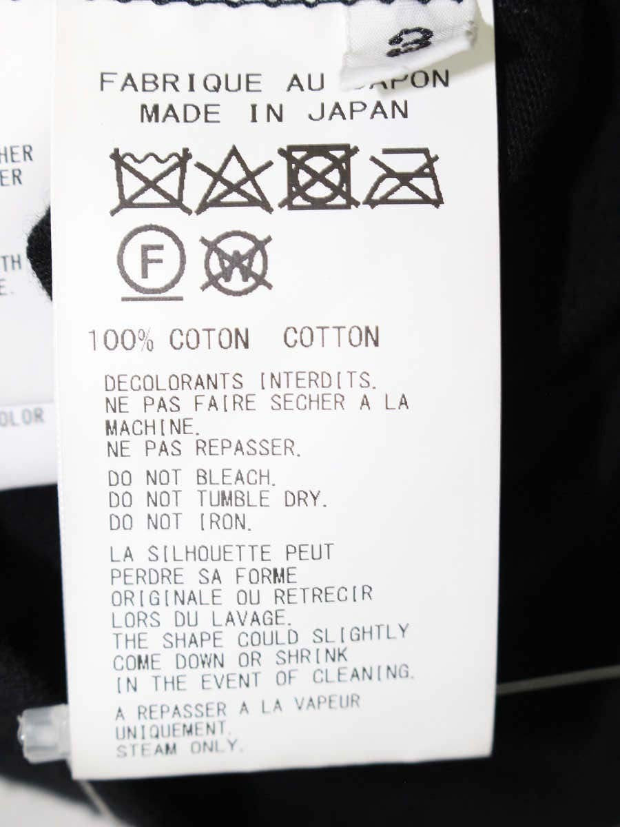 ヨウジヤマモト HS-T84-087 Tシャツ 3 ブラック パッチポケット オーバーサイズ ITX9VDJPZQOO