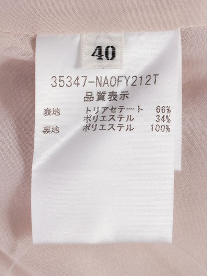 フォクシーニューヨーク ドレス パレット 35347 ワンピース 40 ベージュ リボン バックジップ ITU6Y0E93T8W