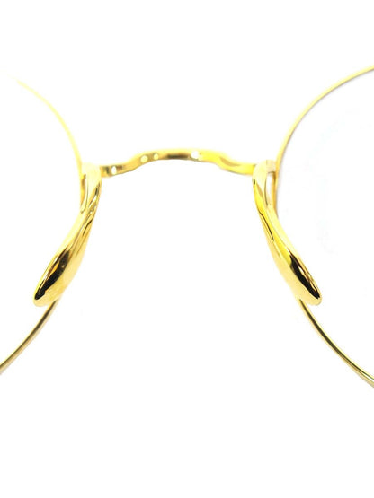 ayame（アヤメ） MANRAY メガネ ゴールド チタンフレーム フルリム ボストンシェイプ IT6XAP5EIBOK