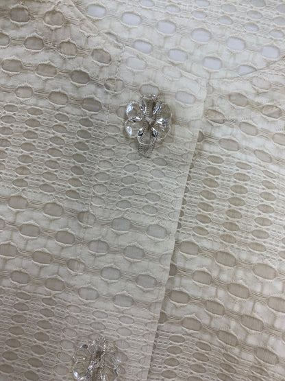 エムズグレイシー 214308 ジャケット 42 ベージュ フラワーボタン IT1IKKOK973O 【SALE】