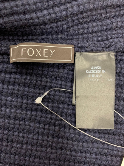 フォクシーブティック Knit Cardigan Charlize 43958 F ネイビー カシミア フード ITZRTSWJUXZE