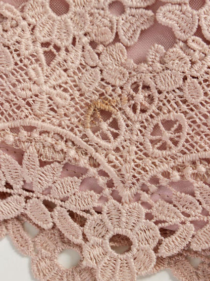 スーパービューティー スカート 42 ピンク 花柄レース リボン付き ITVINQNY6K5Y