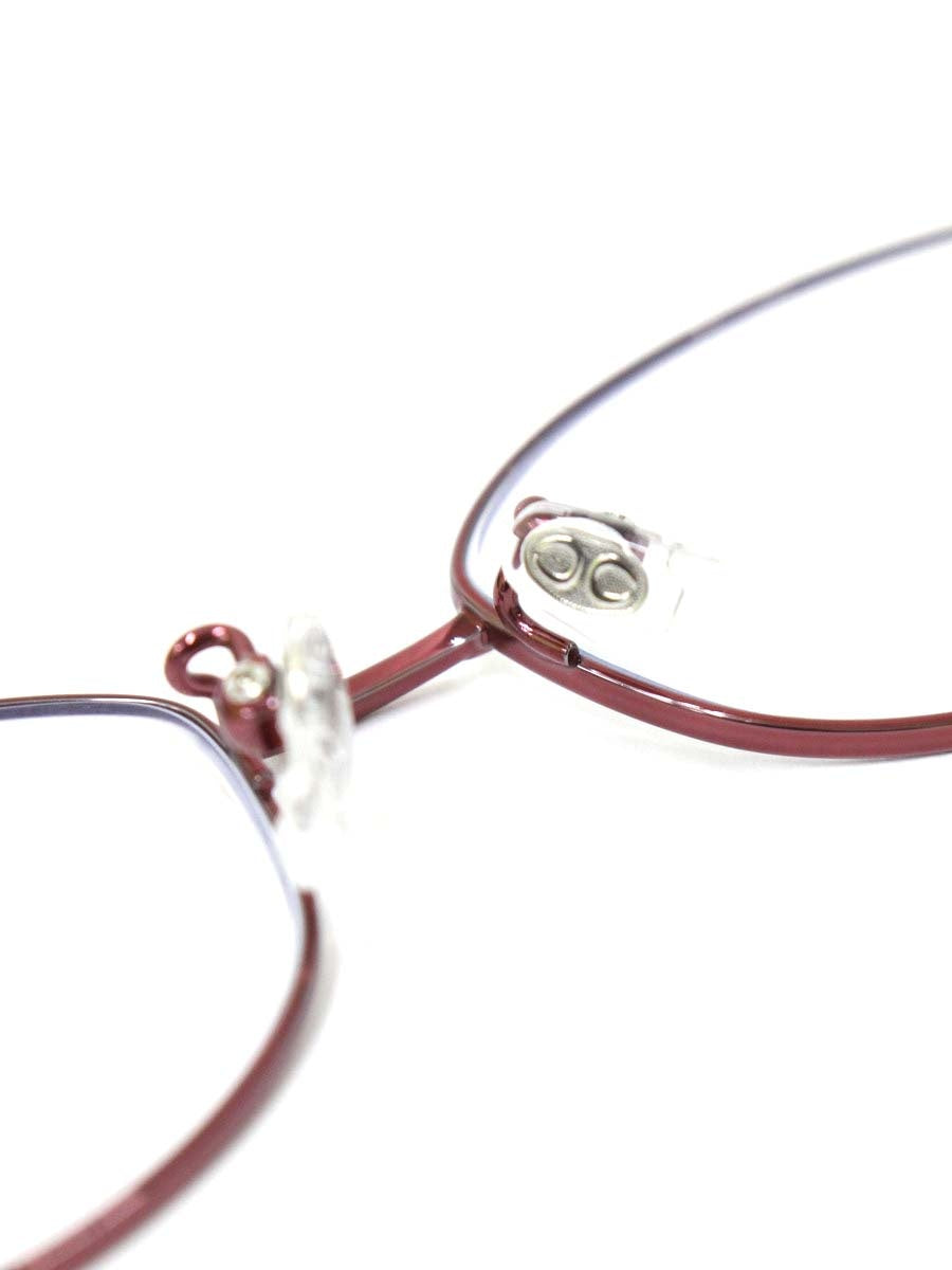 ラインアートシャルマン XL1649 メガネ レッド/ゴールド メタルフレーム オーバル IT9AU4BROF0W