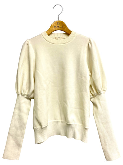 ヨリ YR2235-136AW ニット 36 ホワイト パフスリーブ ITH4O3EHZVW6