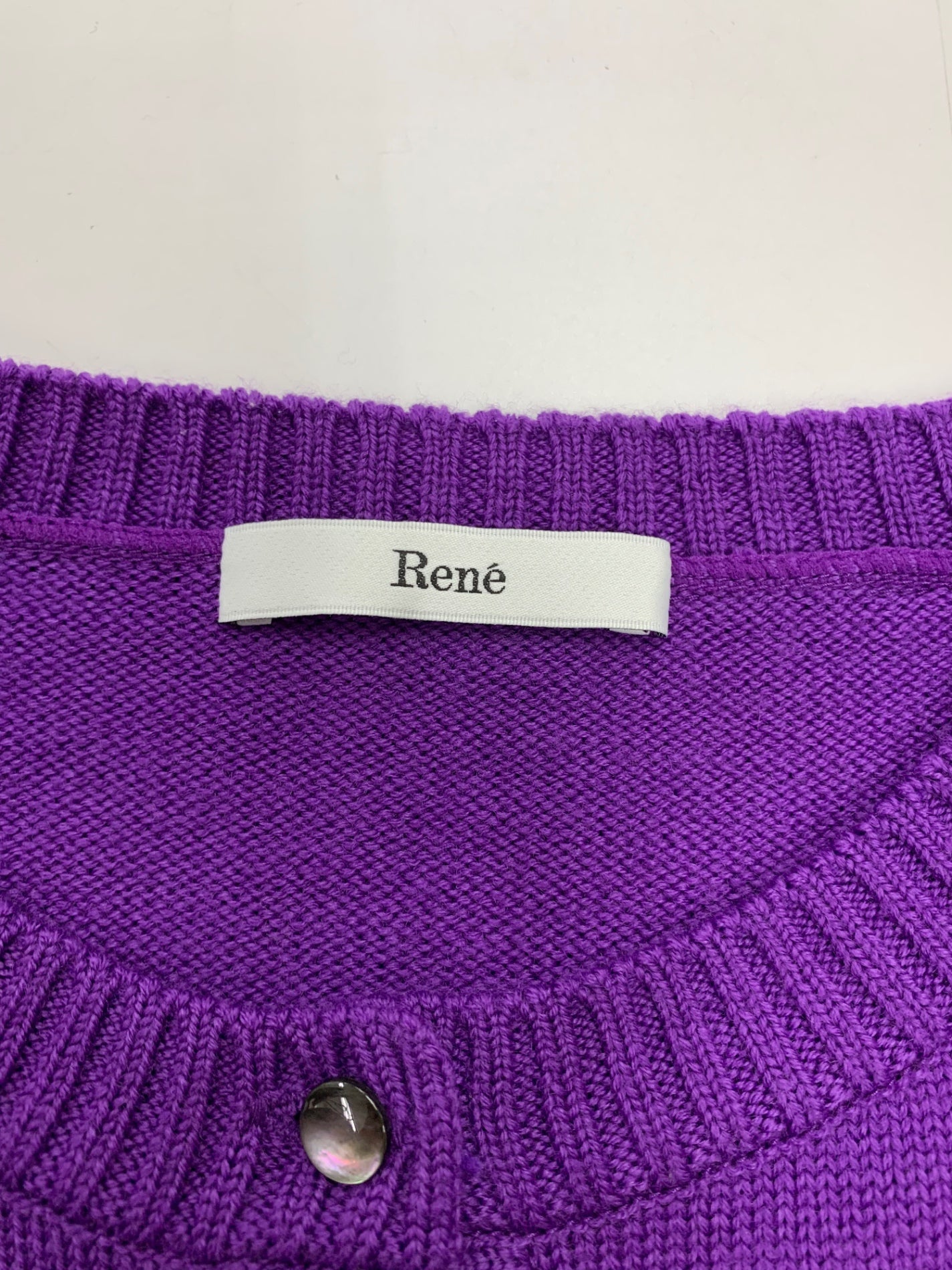 ルネ 6342187 カーディガン 36 パープル ウール ITVY4J8AB84O 【SALE】