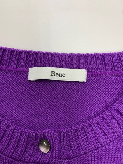 ルネ 6342187 カーディガン 36 パープル ウール ITVY4J8AB84O 【SALE】