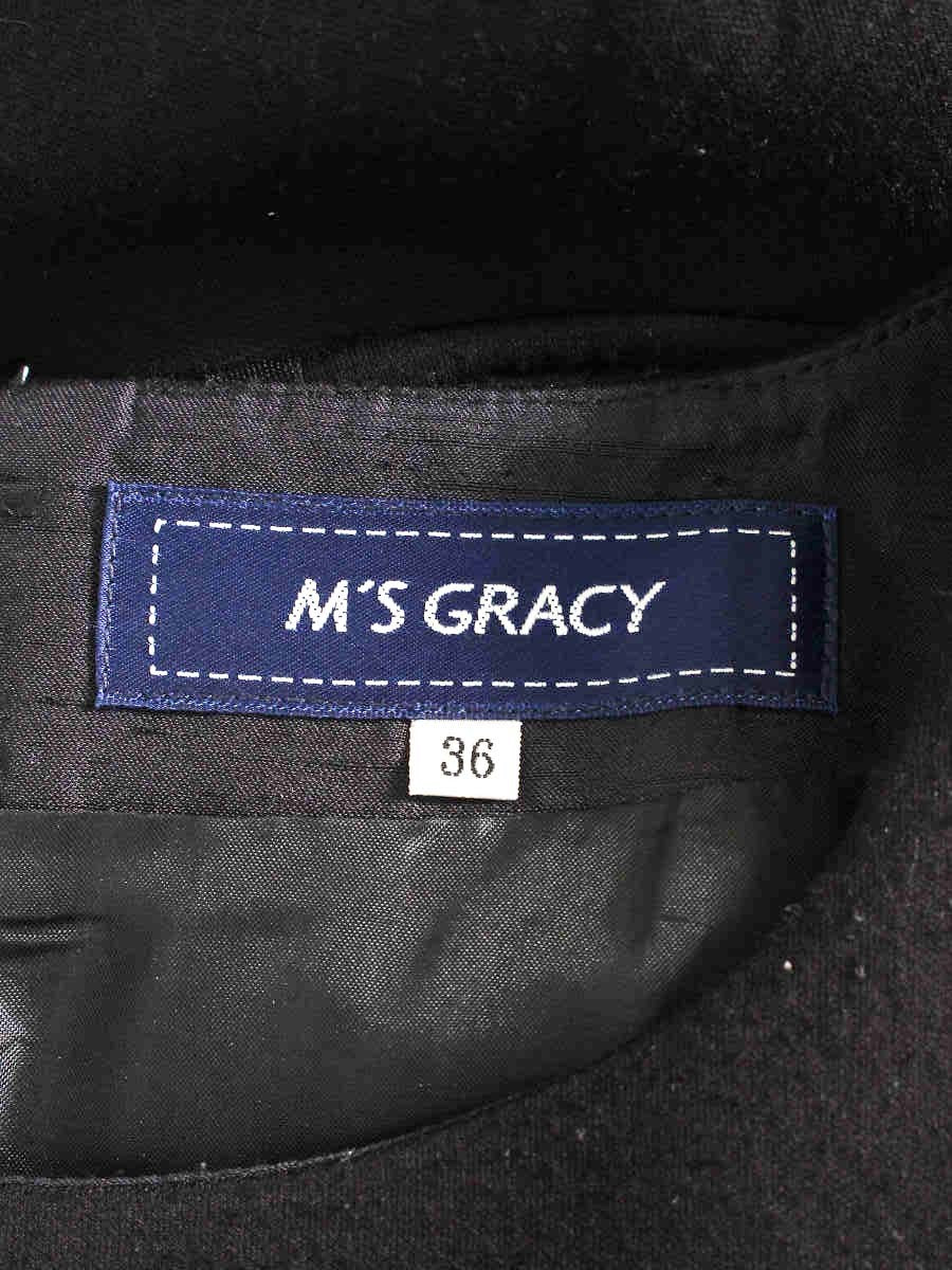 エムズグレイシー 011113 ワンピース 36 ブラック カットワーク ボンディング ITIGXEVZ0EMO