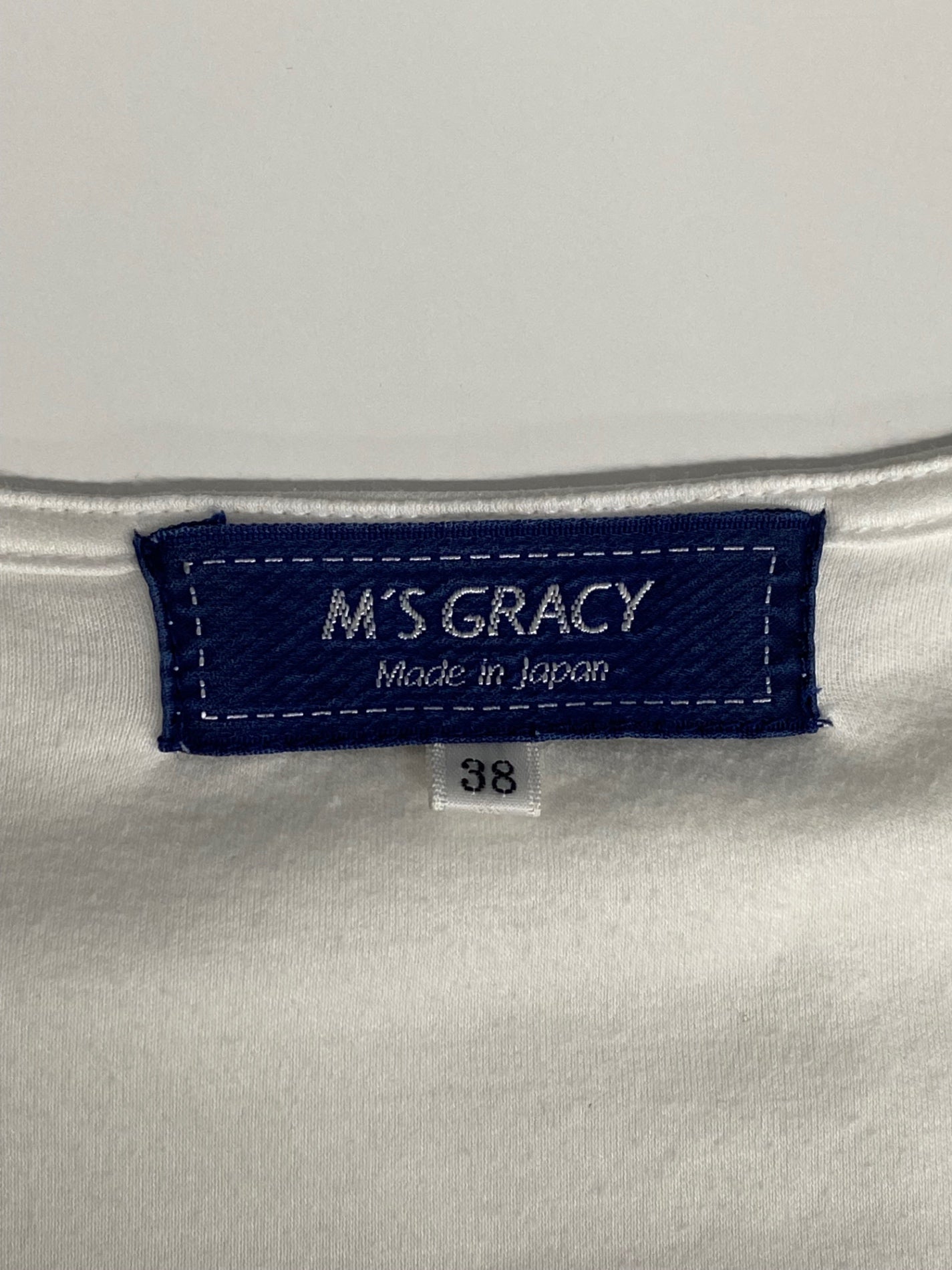 エムズグレイシー CherryCut sew 815315 Tシャツ カットソー 38 ホワイト チェリー スパンコール ITNE91HH9IS6