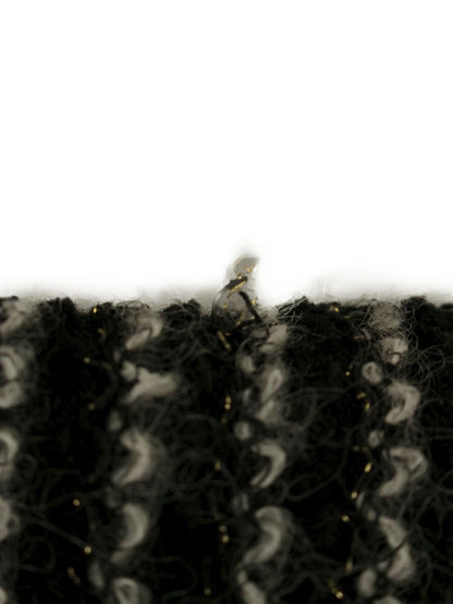 エムズグレイシー 424702 アウター 40 ブラック ラメ ニット リボン ウール IT83Z629Z1Q2