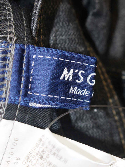 エムズグレイシー 416106 デニムパンツ 36 チャコール 刺繍 ワイド ITGCYD2GWL8B